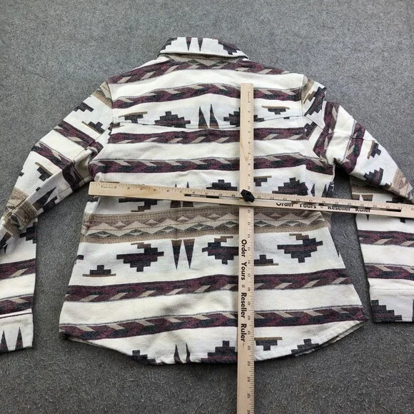 Idyllwind Shirt Womens Large Multicolor Aztec Flannel Snap Western Long Sleeve - Picture 7 of 9
